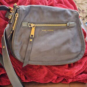 Marc Jacobs Preppy Nylon Flap-Over Crossbody – Black with Leather Strap